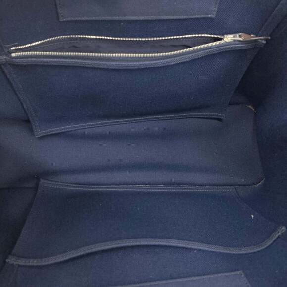 Hermes Hermès Cabag Elan PM Tote Bag in Navy Canvas with R Stamp for Women - Picture 4 of 10